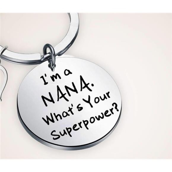 Keychain Nana Gifts | Nana Superpower Grandmother Gifts Metal Keyring - Picture 6 of 8
